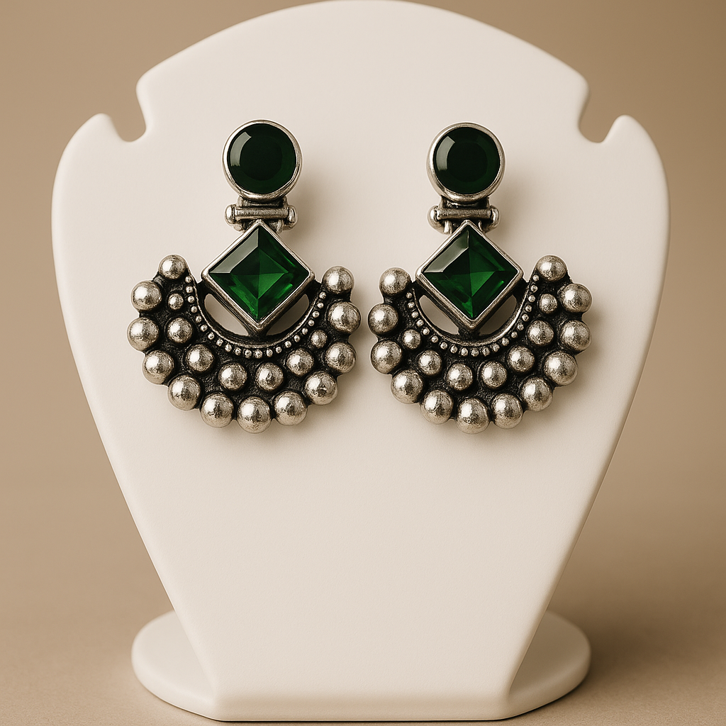 Chand Bali Emerald Green image 2