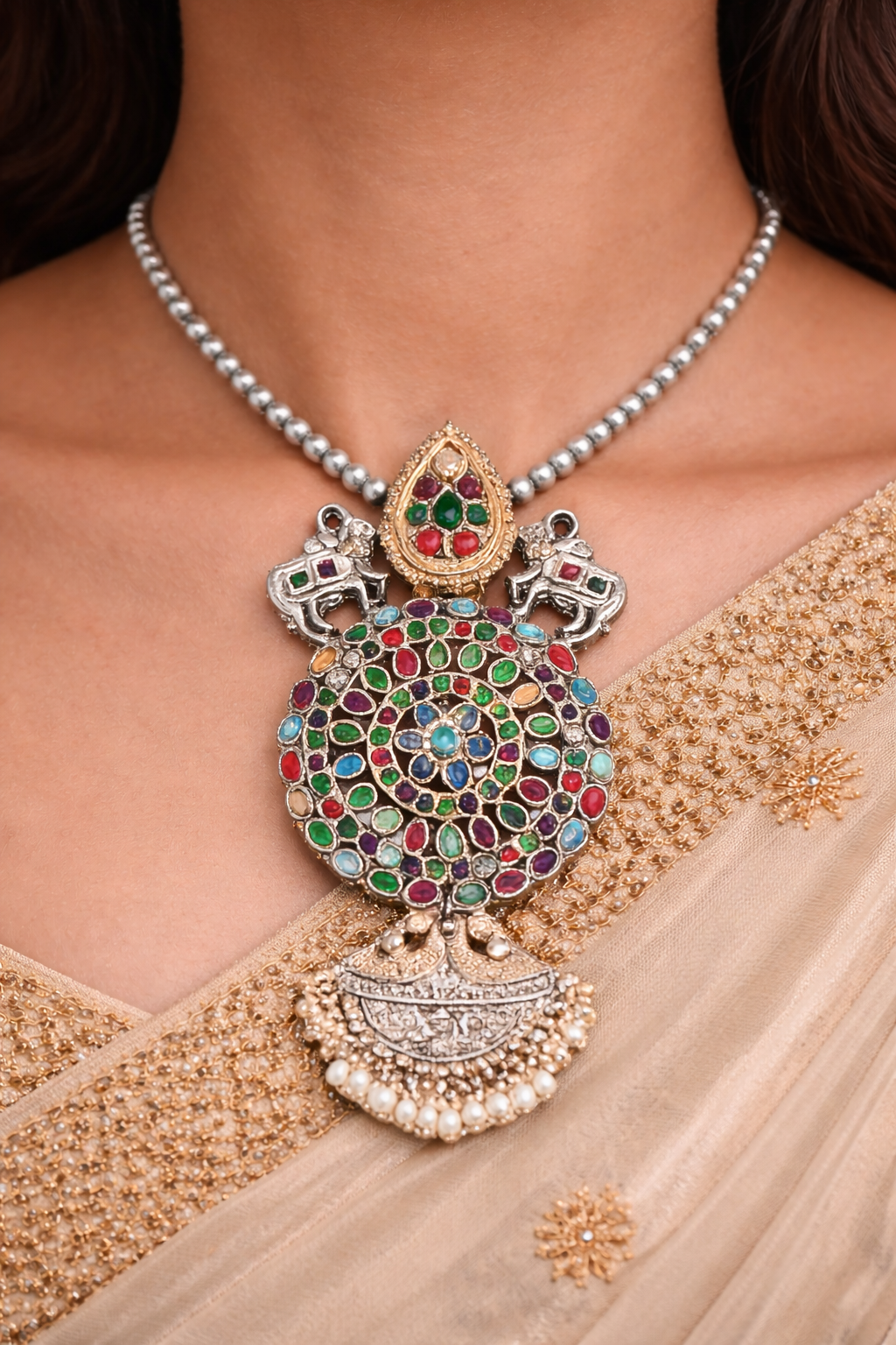 Multi Colored Kundan Set image 1