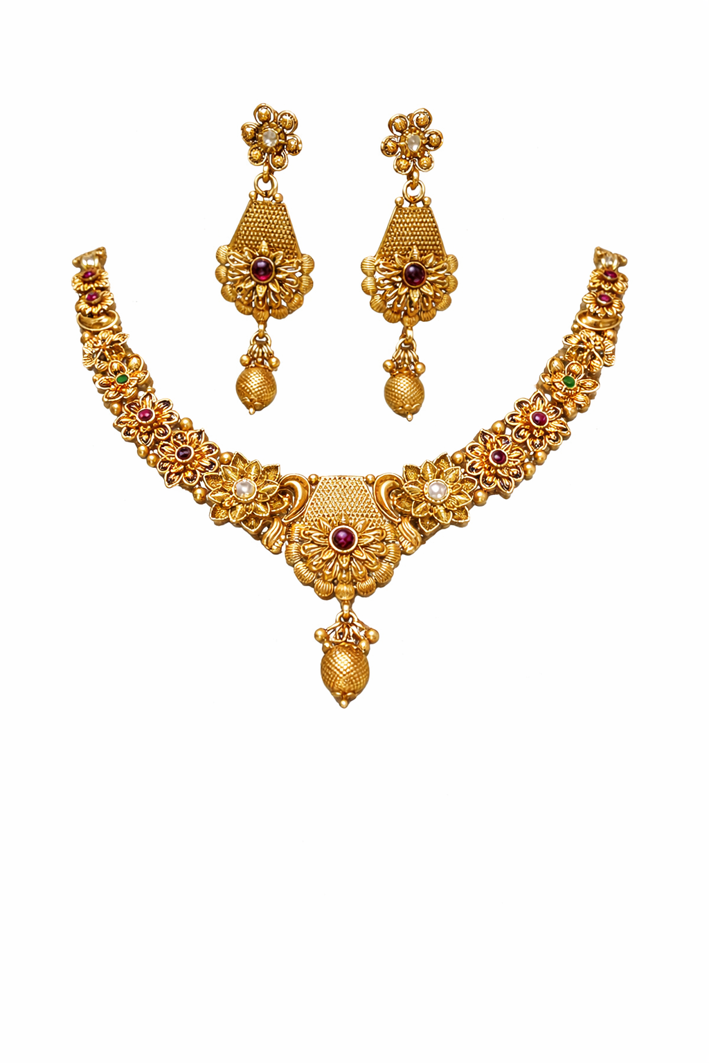 Ravika Floral Necklace Set