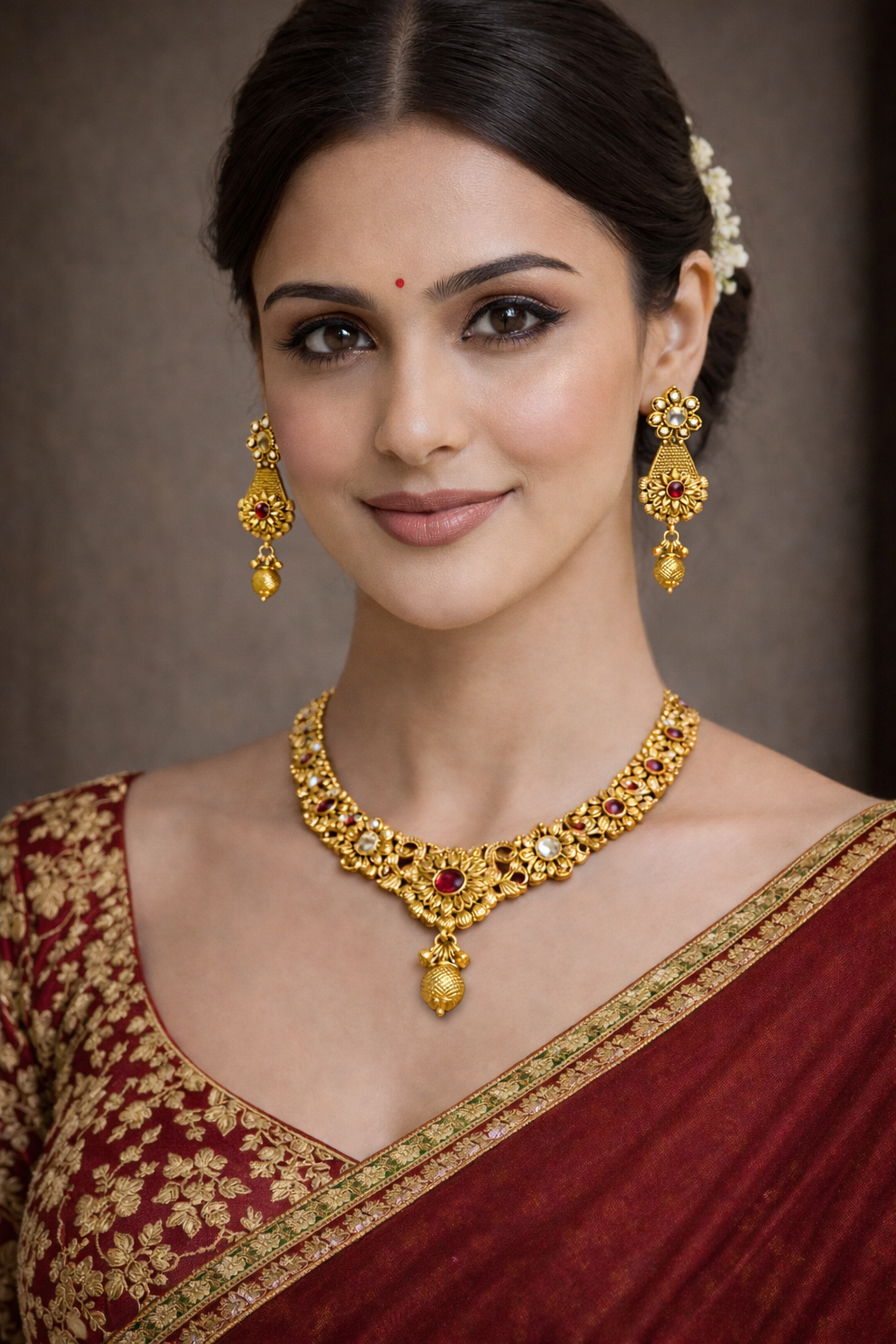 Ravika Floral Necklace Set