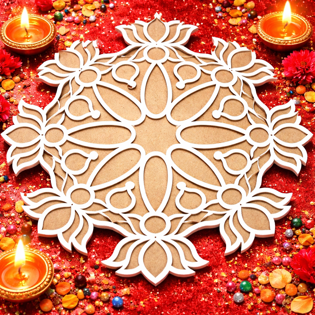 Lotus Mandala Floral Rangoli
