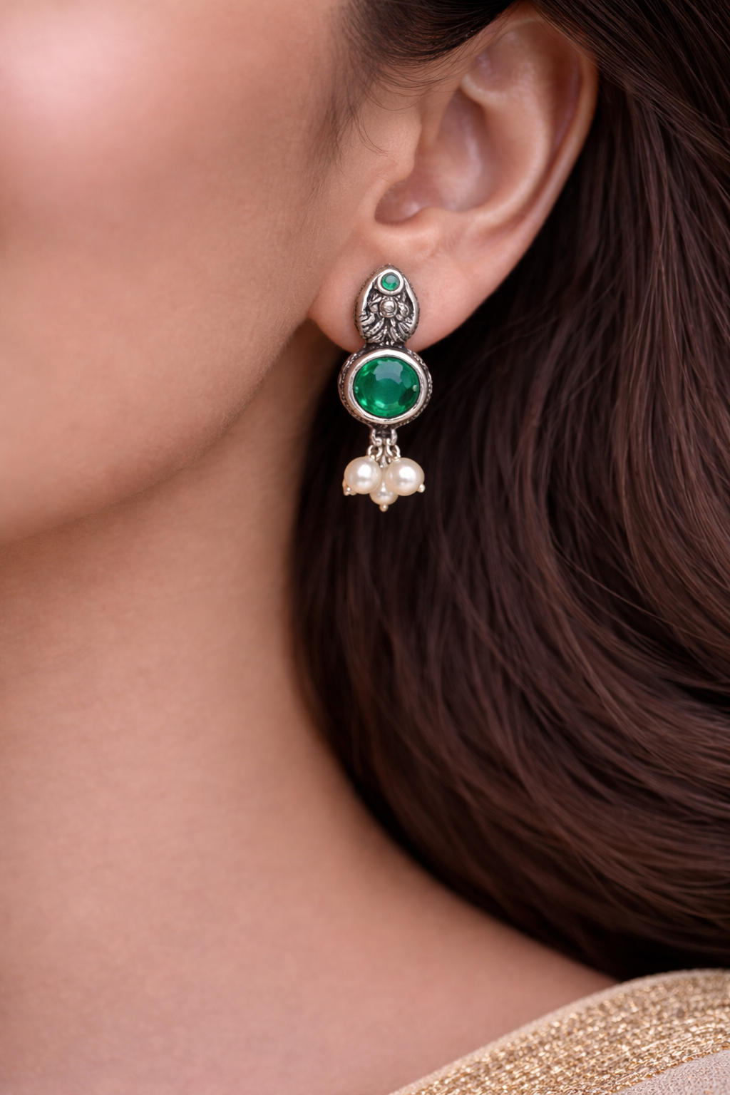 Oxidized Heritage Emerald Set image 2