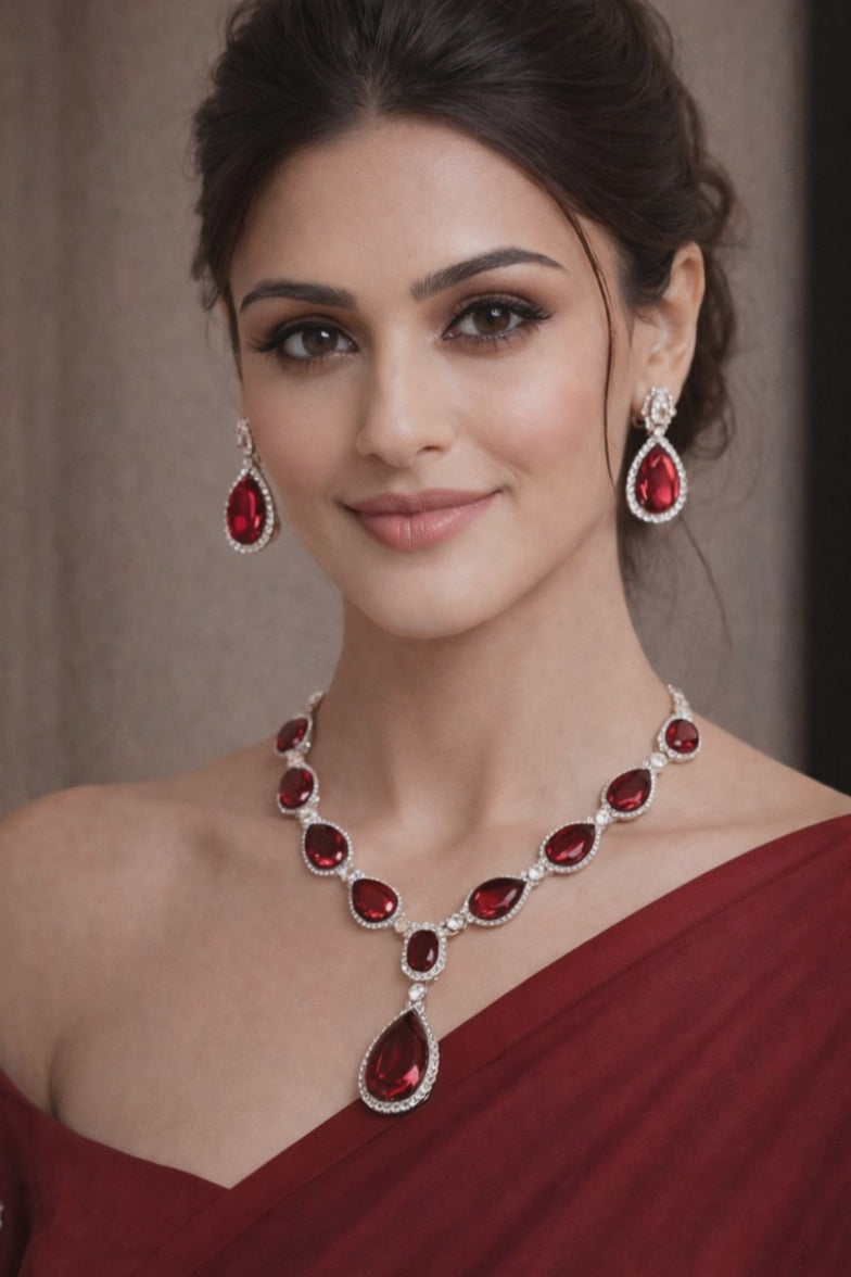 Royal Crimson Teardrop Set