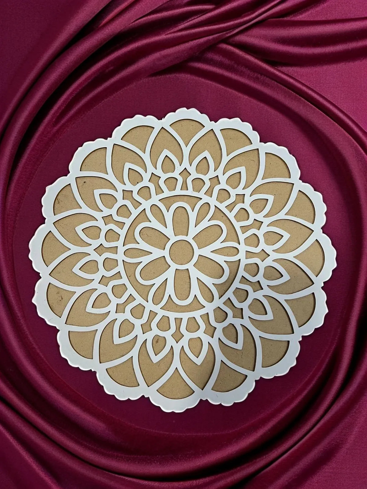 Floral Mandala Wooden Rangoli