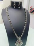 Oxidized Long Maala Set With Earrings